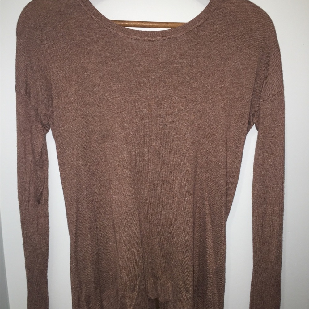 Brown zip up sweater